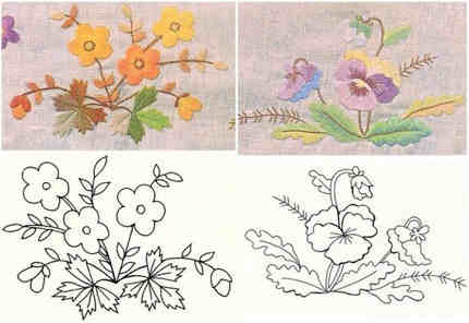 patrones de flores para bordar